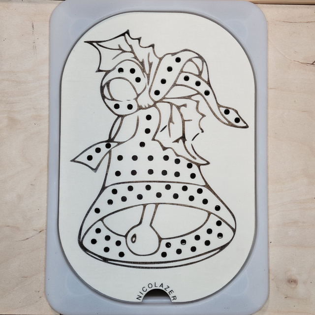 Insert sensoriel bois compatible trofast &quot;la cloche de noël&quot;