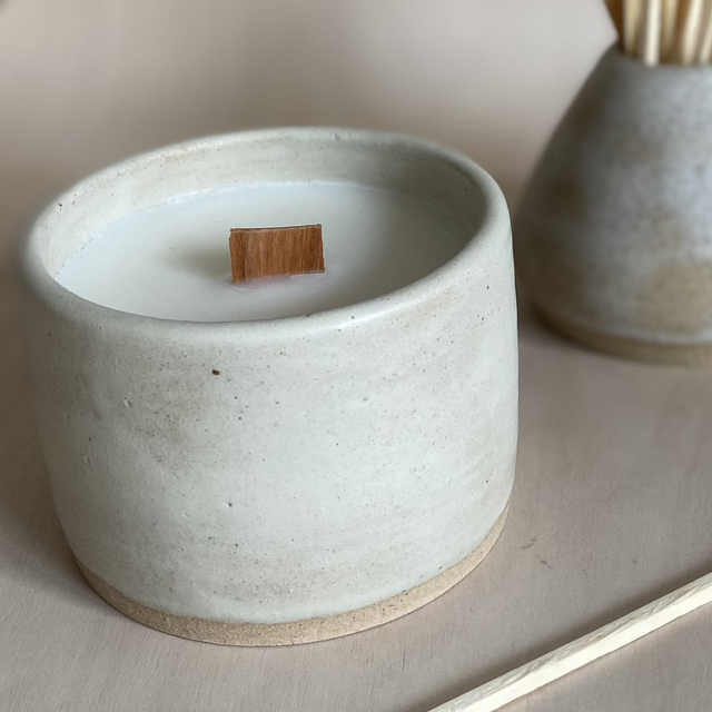Aromatherapy Candle Stone (Grapefruit - Cypress - Orange - Lime Essential Oils)