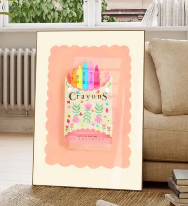 Kids Crayon Print, Children’s Room, Bright and Colourful,