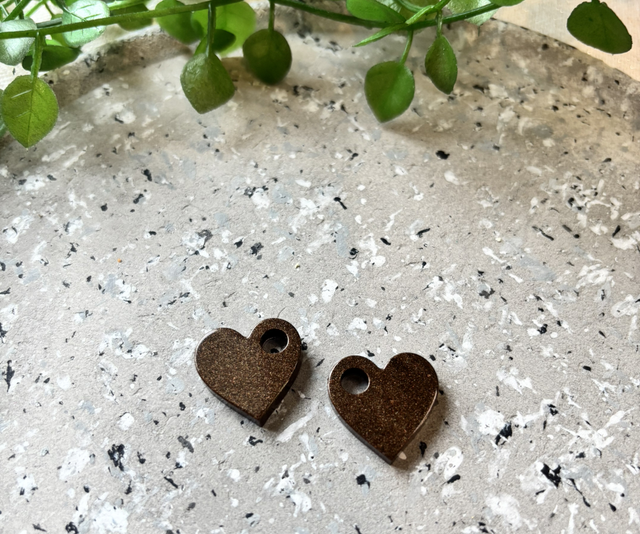 Pampilles cœur marron pour créoles 