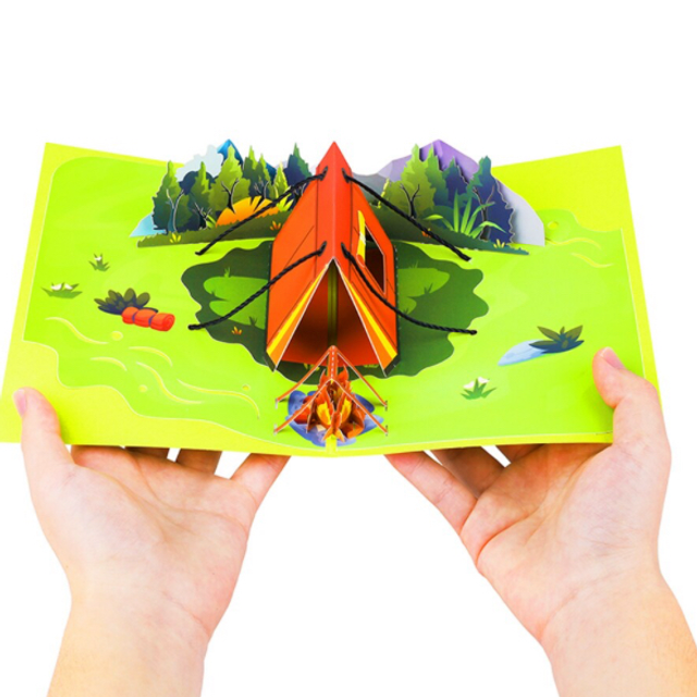 3D Pop Up Card - Camping Tent