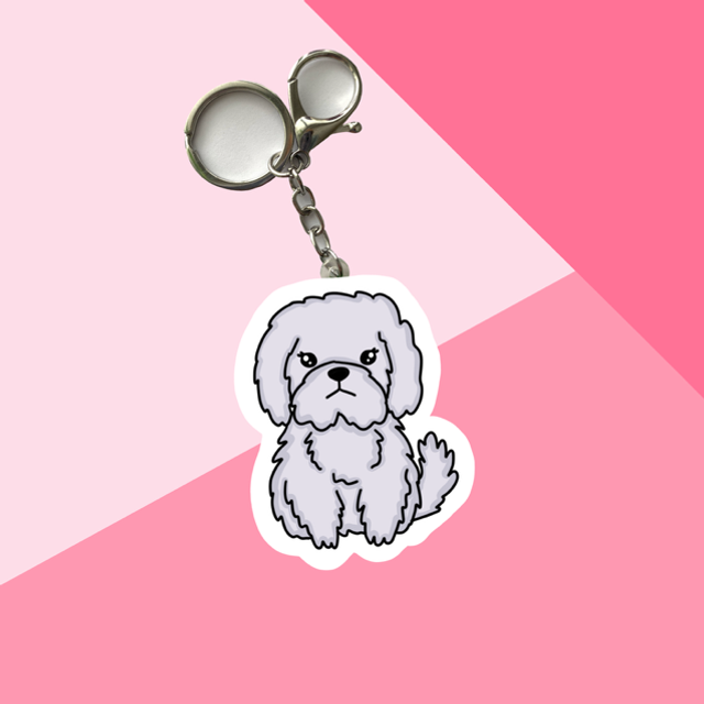 DOG keychain - Maltese
