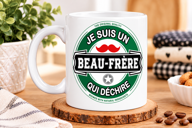Mug Beau-Frère qui déchire – Idée cadeau originale et humoristique pour beau-frère