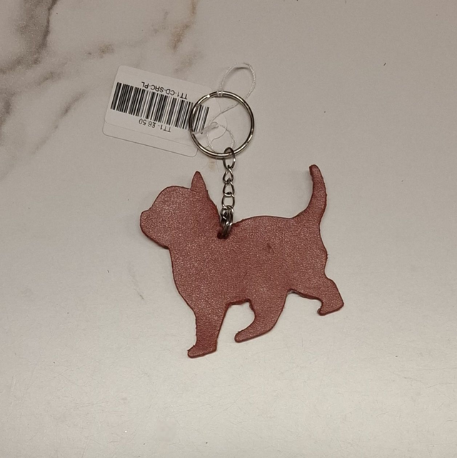Cat & Dog Leather Keyring