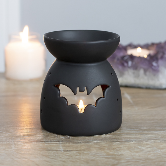 Black Bat Cut Out Wax Tealight Burner