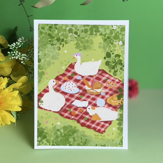 Poster - Affiches Pique-nique entre oies 