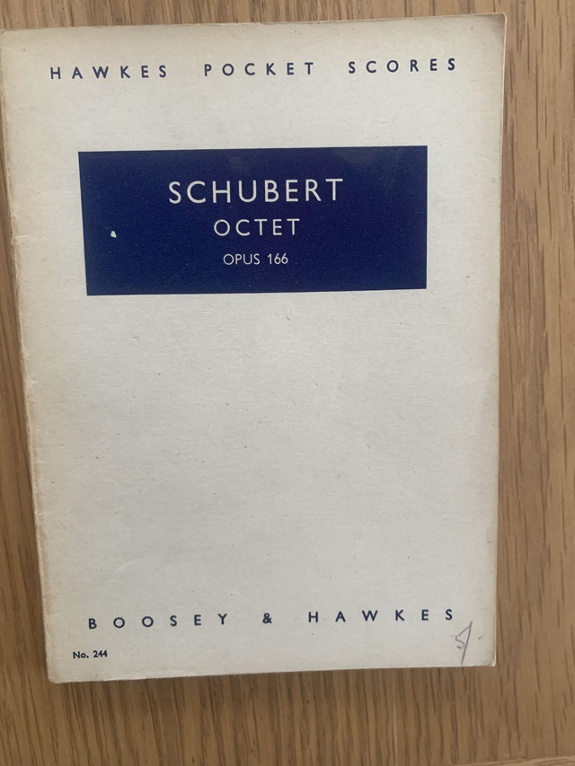 SCHUBERT OCTET Opus 166 HAWKES POCKET SCORES Chamber Music Classical Music