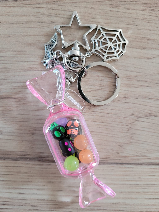 Accroche-clés Argenté -  Bonbon d'Halloween