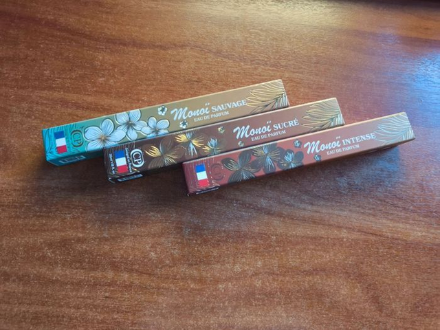 Lot de 3 Parfums Monoï 35ml, Sauvage, Intense, Sucré