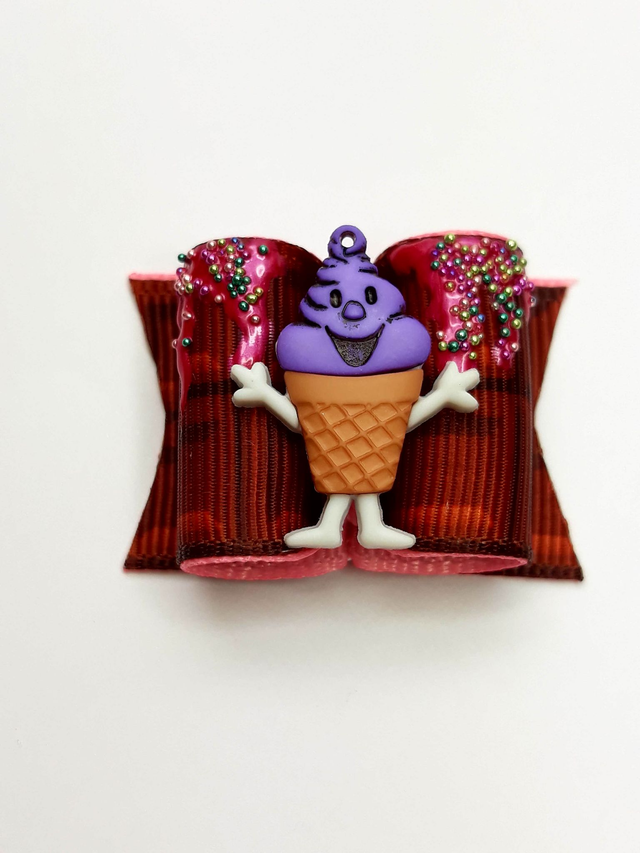 Noeud pour chien fantaisie-sundae-chocolat
