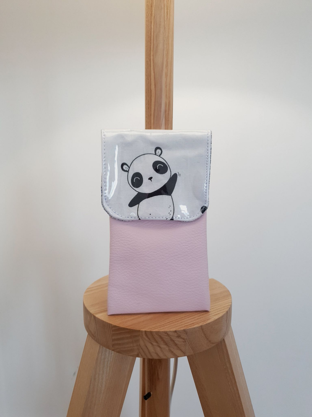 Pochette aimantée Motifs/simili cuir mat