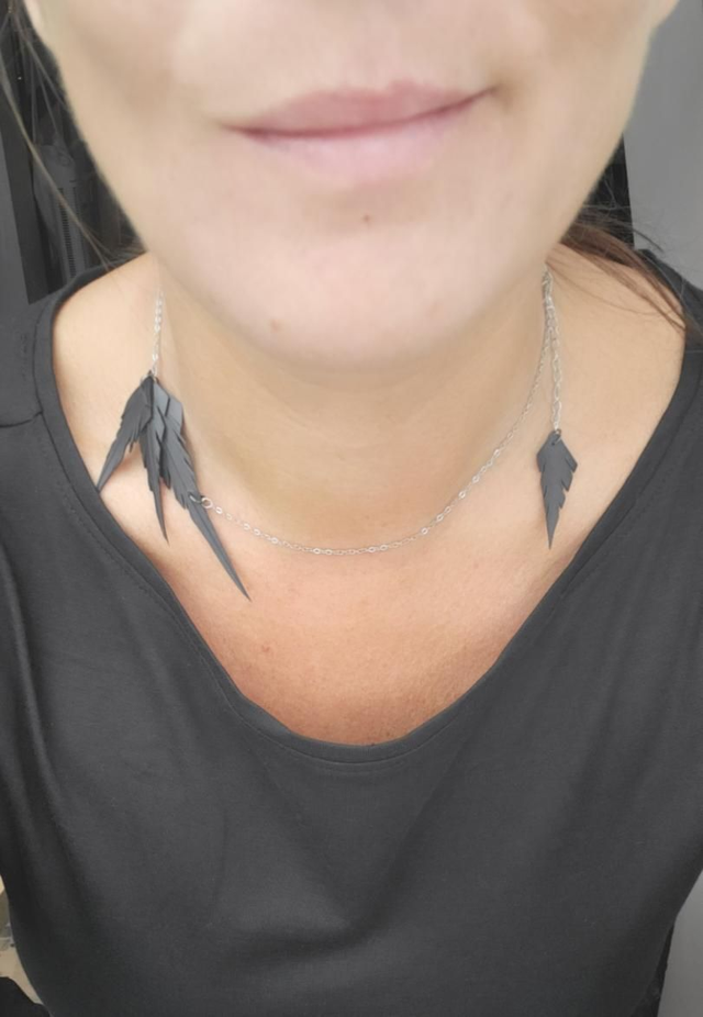 Collier Mélia 3 plumes