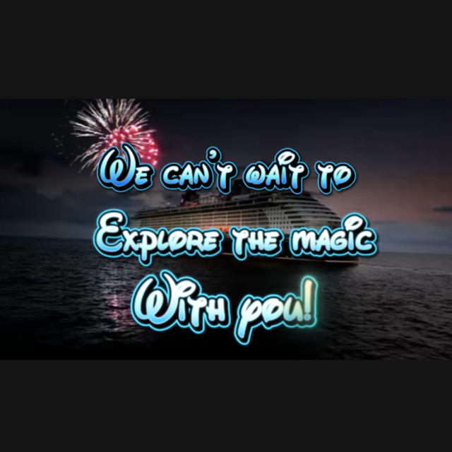 Disney cruise personalised reveal video