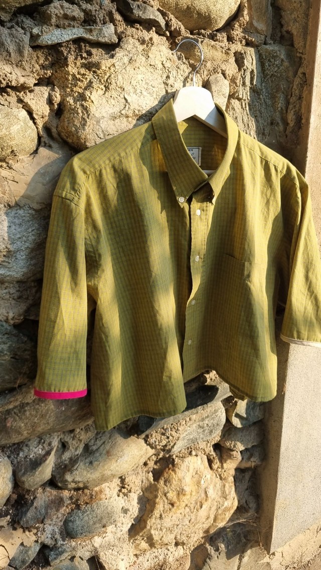 Chemise upcyclée verte