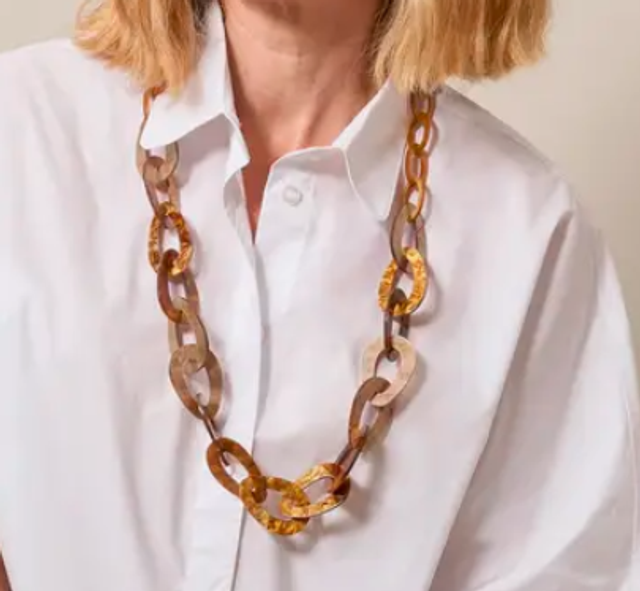 CHALK bournemouth necklace light tortoise