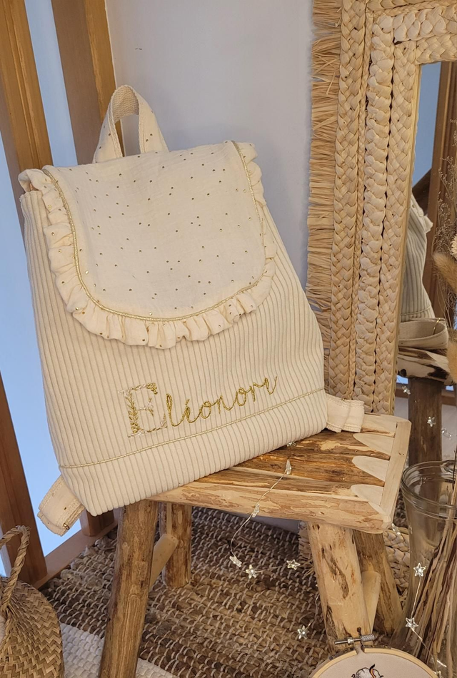 Sac à dos blanc cassé 