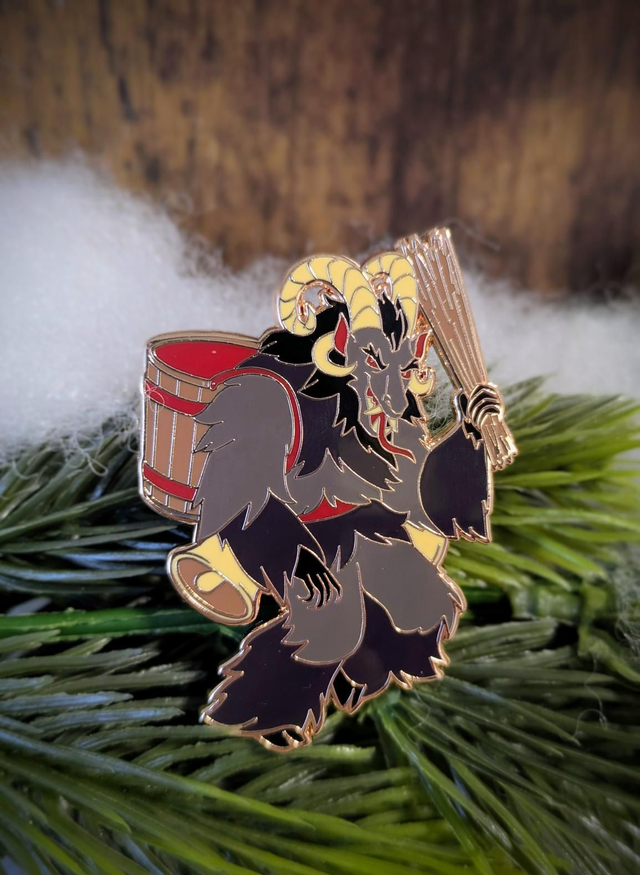 Krampus enamel pins 