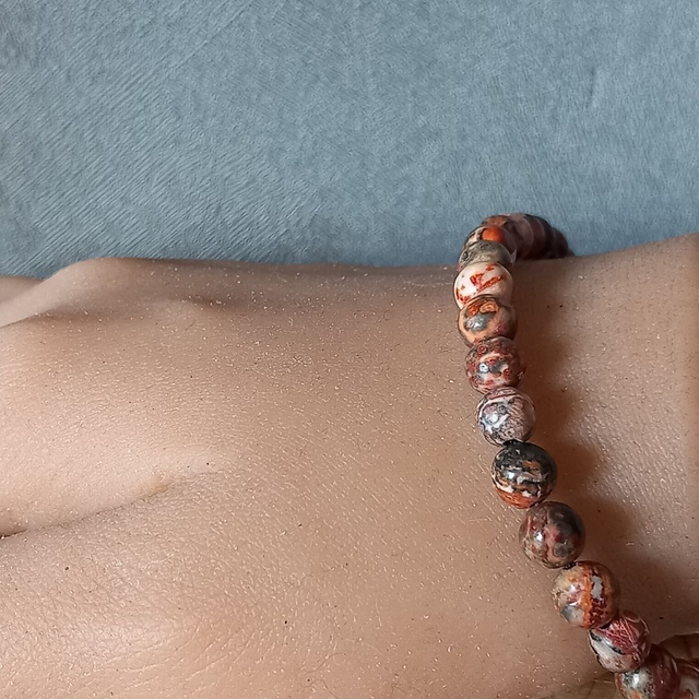 Bracelet ajustable en Jaspe léopard