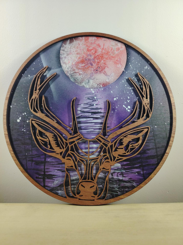 Cerf spray paint art 
