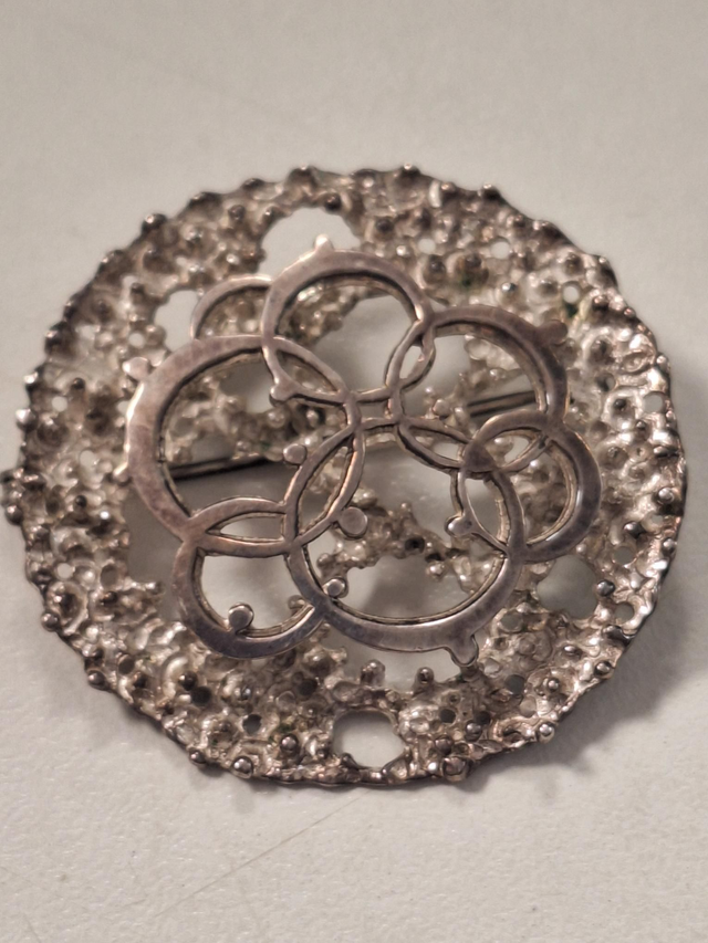 Brosche Silber 70 er Jahre