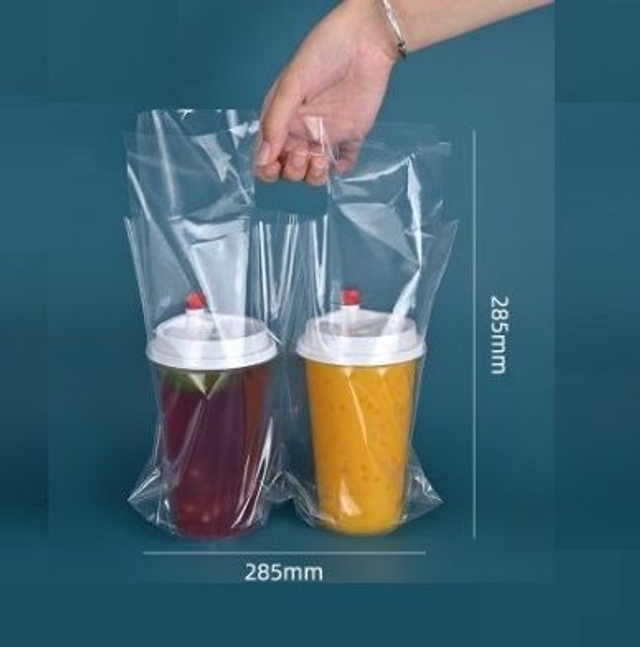 2-Cup Plastic Handle Drink Carriers (BTC059) – Secure &amp; Easy Transport