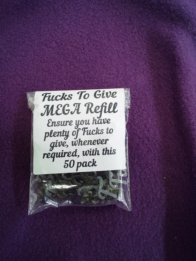 F*cks To Give Mega Refill Bag A Secret Workshop