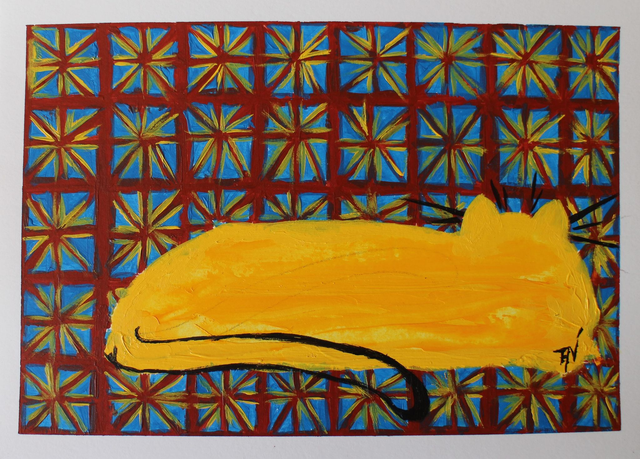 Acrylique sur papier | KATIA, la Rêveuse