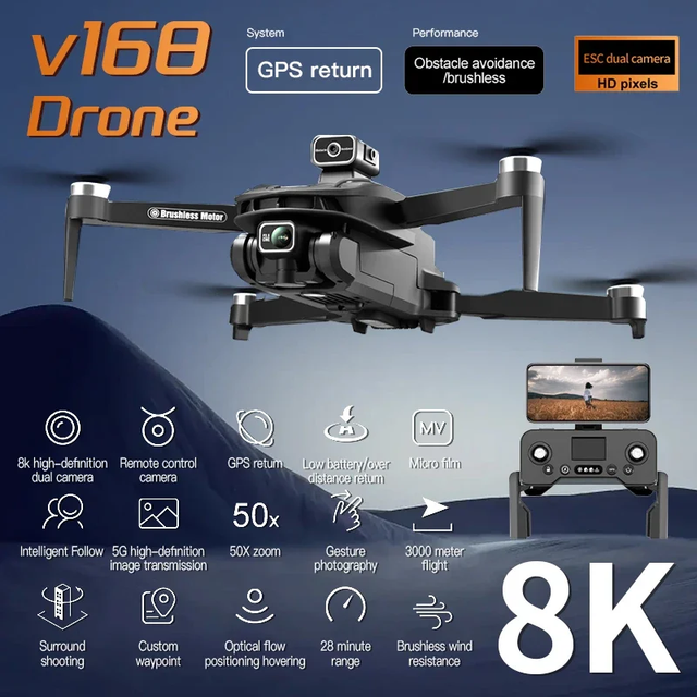  V168 PRO MAX GPS Drone 