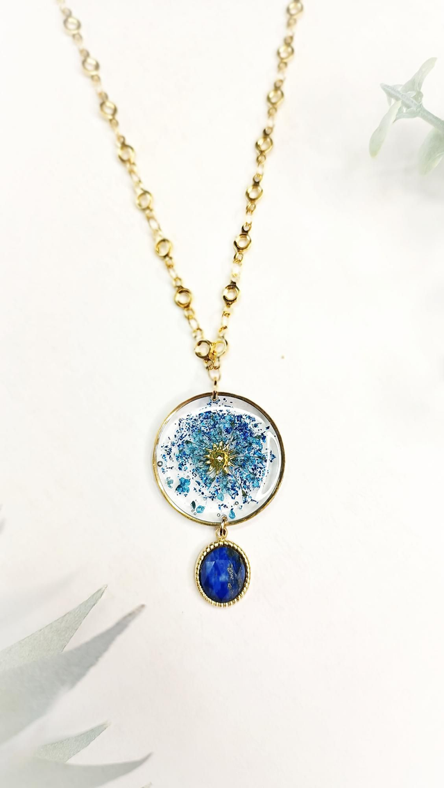 Collier sautoir ORINKO - Bleu électrique - Lapis Lazuli