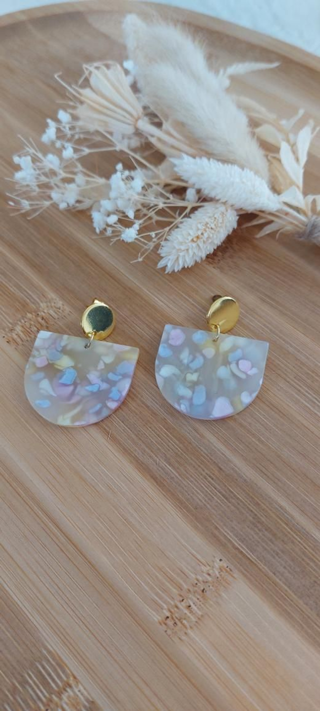 Boucles d'oreilles Gloria (pastel)