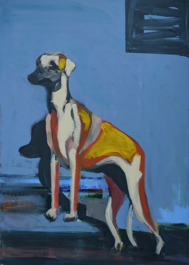 Chart zwany Edmundem 2-gim, 92x65 akryl płótno 2023