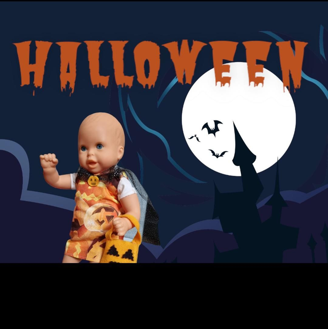 Robe Halloween + sac à bonbons