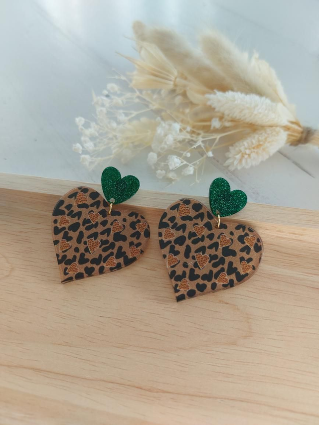 Boucles d&#039;oreilles Ilona paillettes vertes