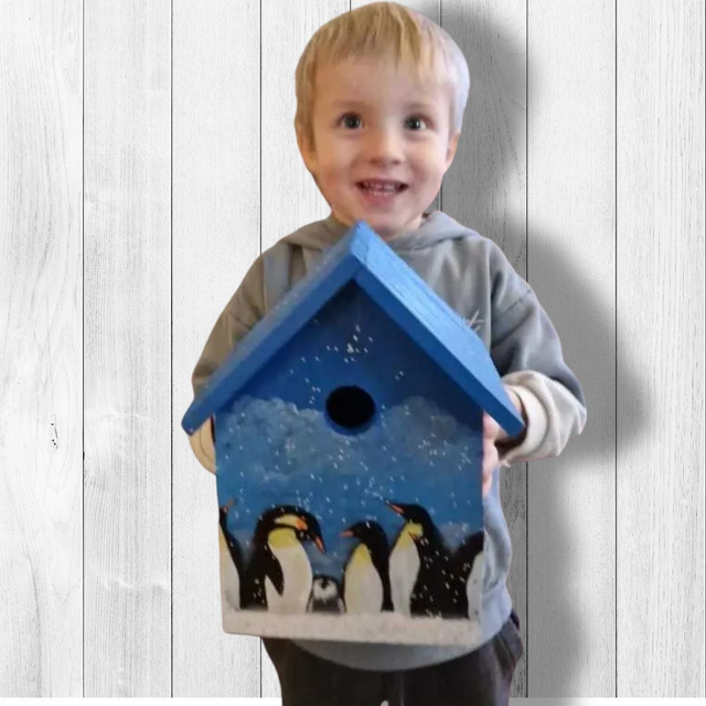 Custom Painted Bird Box (Medium)