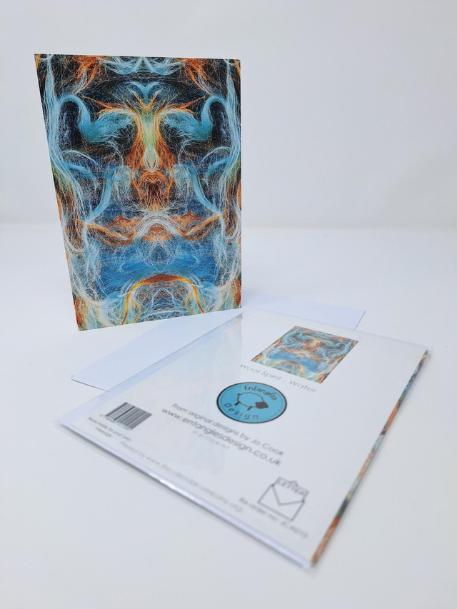 Wool Spirit - Water blank greetings card, art card  
