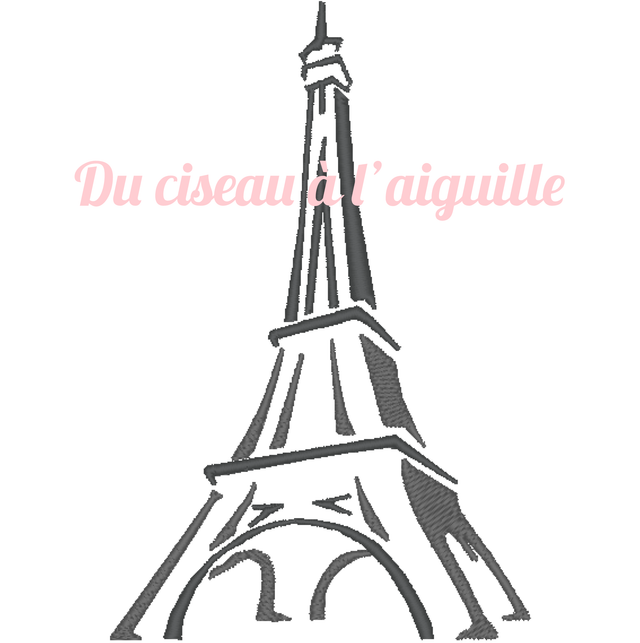 fichier broderie Eiffel - Cadre 10x10 / 12 Formats