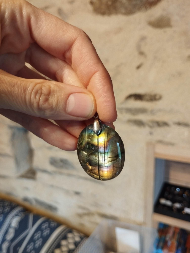 Pendentif en labradorite