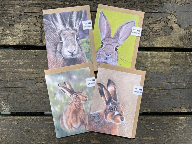 Animal Art Greetings Card Sets- A6