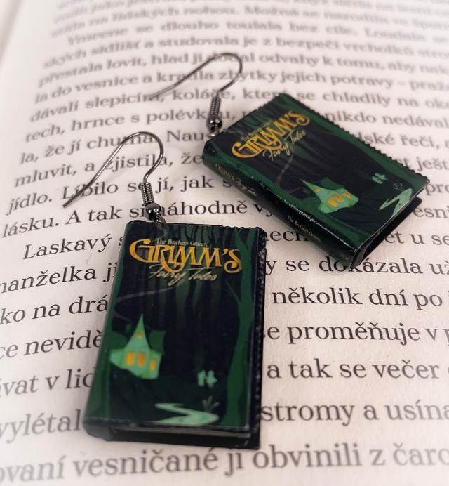 Náušnice mini knížky Grimms