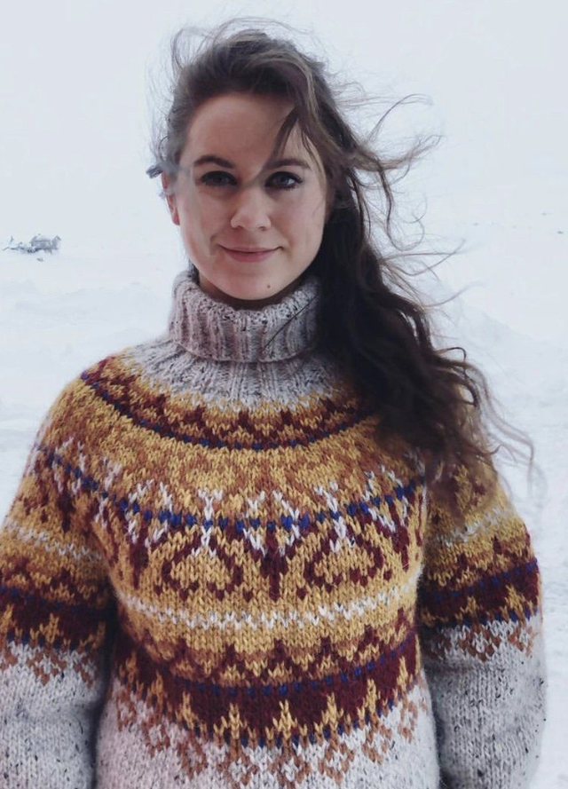 Alasuq Polar Sweater Kit - Col 33 (Light Grey Tweed &amp; Yellow) - Wool &amp; Pattern - Linka Neumann