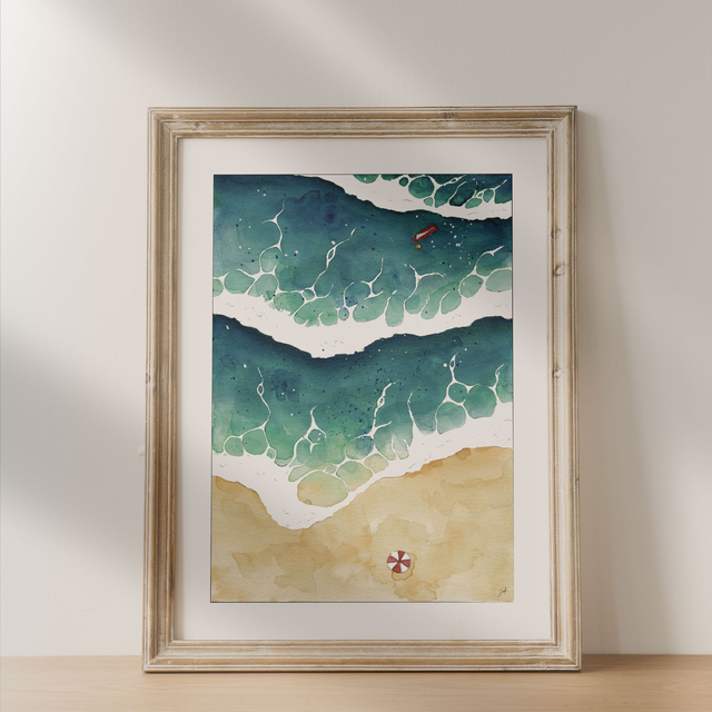 Affiche 30x40 - Bord de Mer - Émeraude