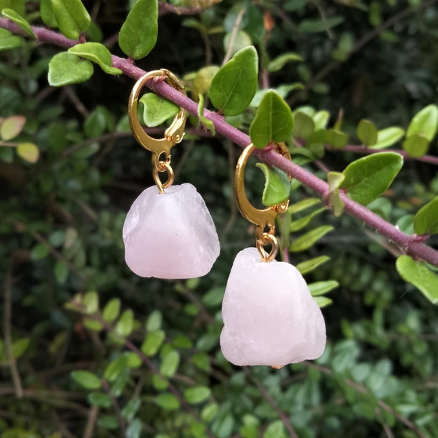 Rough Chunk Rose Quartz Drops
