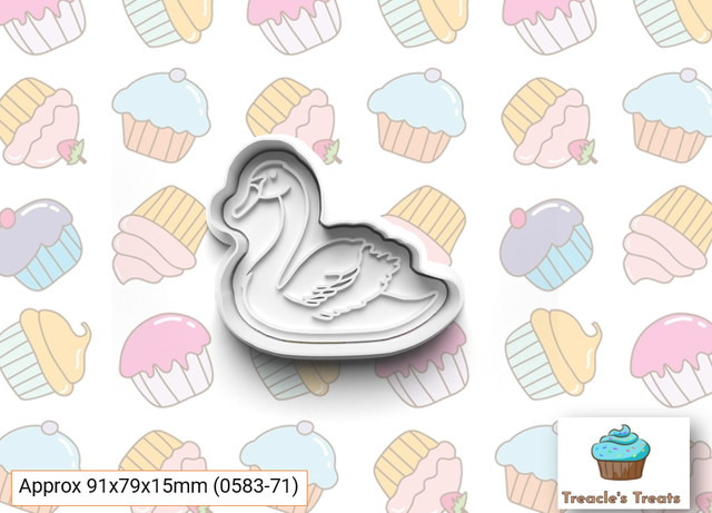Swan Fondant/cookie stamp with cutter 