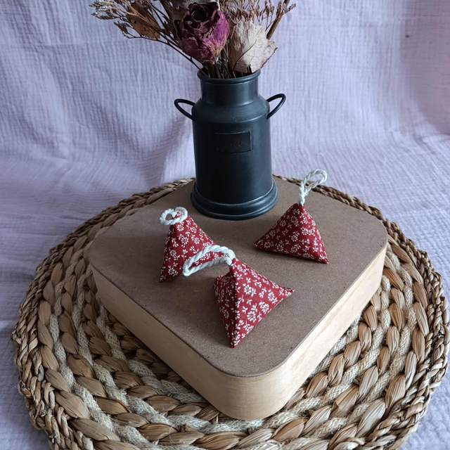 Berlingot de Lavande Petites Fleurs Rouge