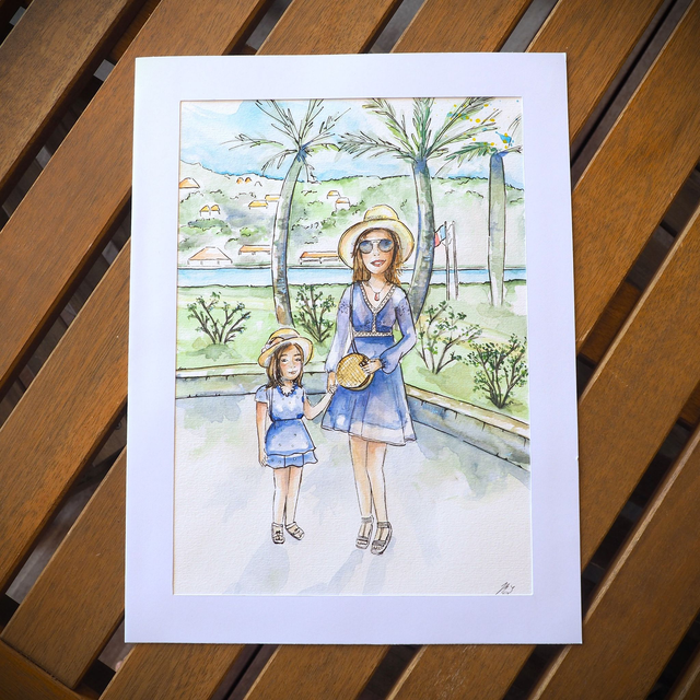 Pointe de Gustavia mère et fille