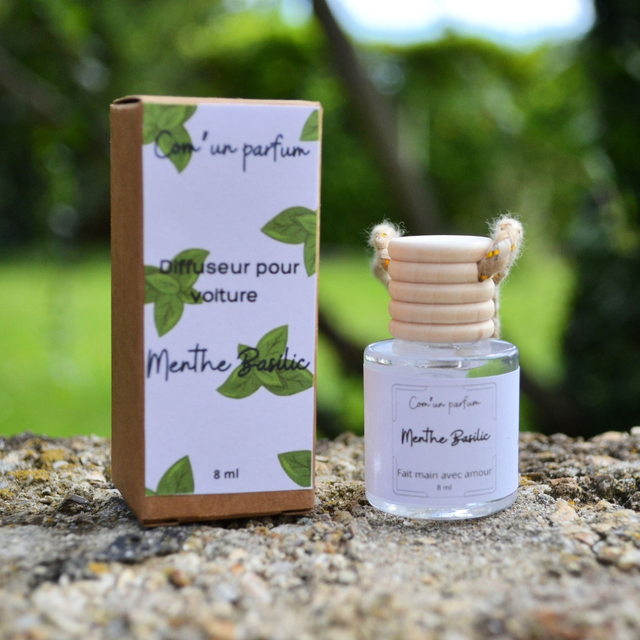Diffuseur pour voiture Menthe Basilic 8ml