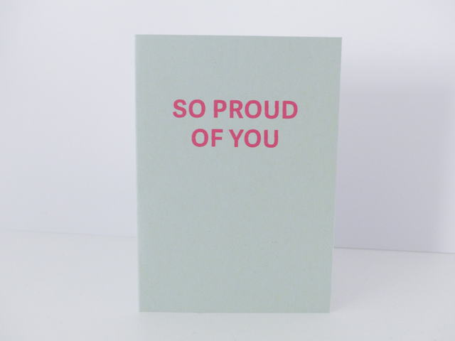 So Proud of You mini greetings card