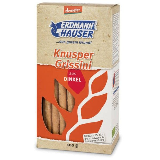 Erdmann Dinkel Knusper Grissini 100g Packung