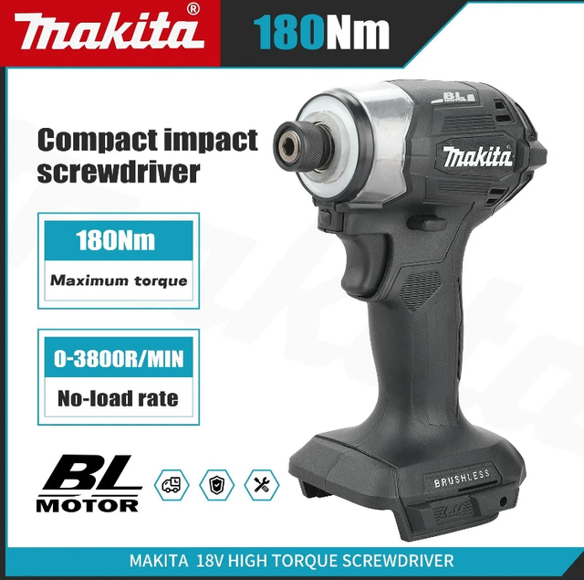 Visseuse clé à chocs sans fil MAKITA DTD173 18V sans batterie 180 N/M noir/ vert