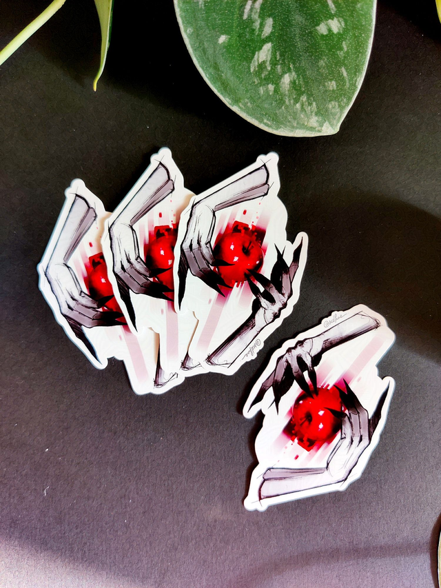 Rotten apple Hands waterproof sticker